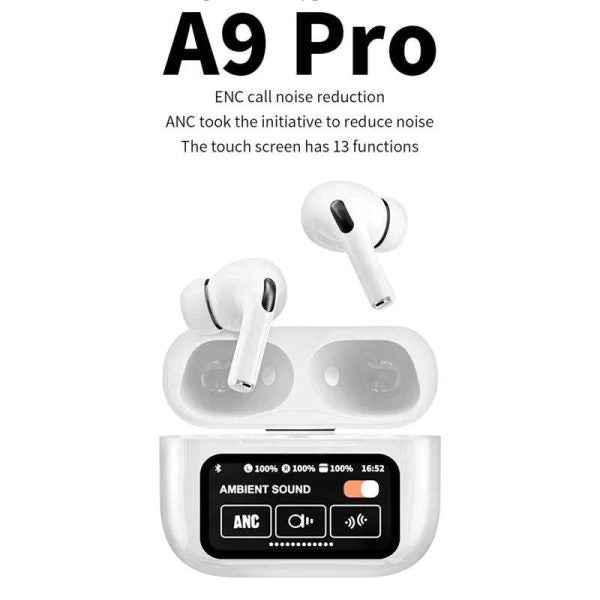 A9 Pro Earbuds Anc/enc Touch Screen Display