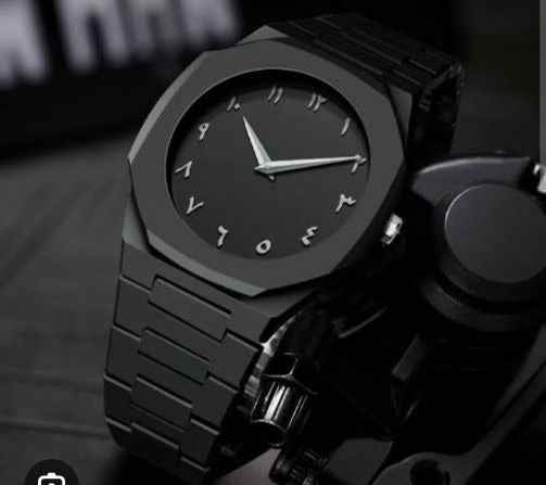 Full Black Aura Quartz Watch - Lightweight Premium Quality Design