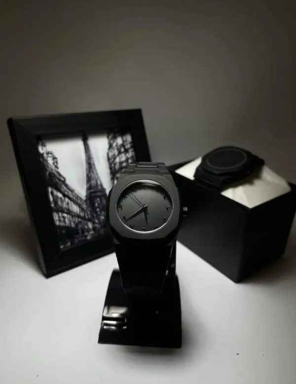 Full Black Aura Quartz Watch - Lightweight Premium Quality Design